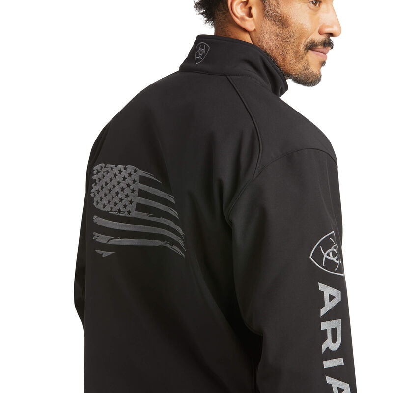 ARIAT Men's Logo 2.0 Patriot Softshell Water Resistant Jacket 10037439
