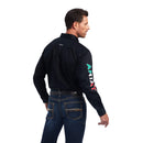 Camisa clásica de sarga con logotipo del equipo ARIAT para hombre, México, 10038500 