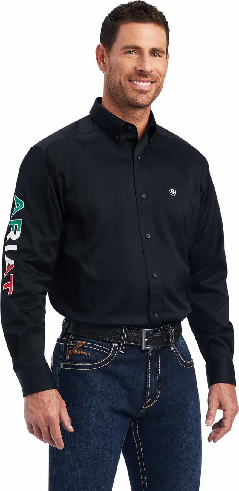 ARIAT Men's Team Logo Twill Classic Fit  Mexico Shirt 10038500