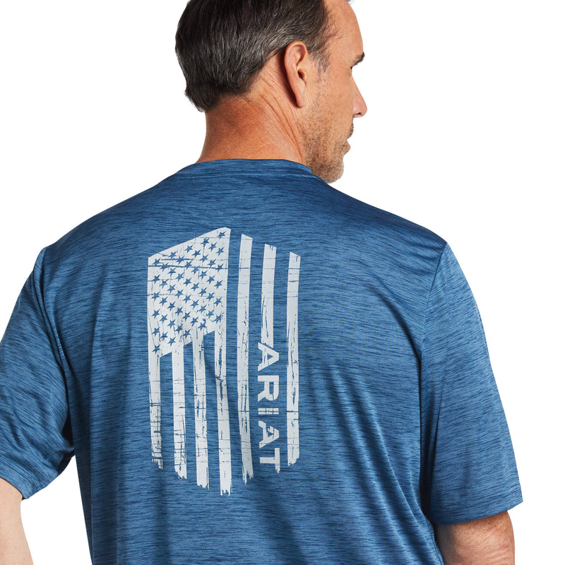 ARIAT Men's Charger Vertical Flag SS 10039551