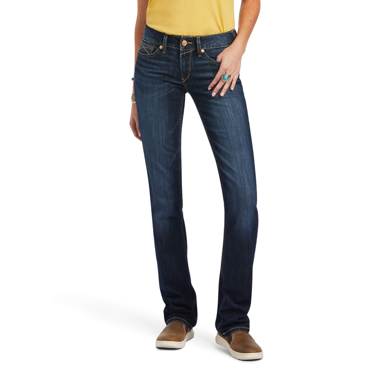 ARIAT Women's R.E.A.L. Mid Rise Octavia Straight Jean 10041060