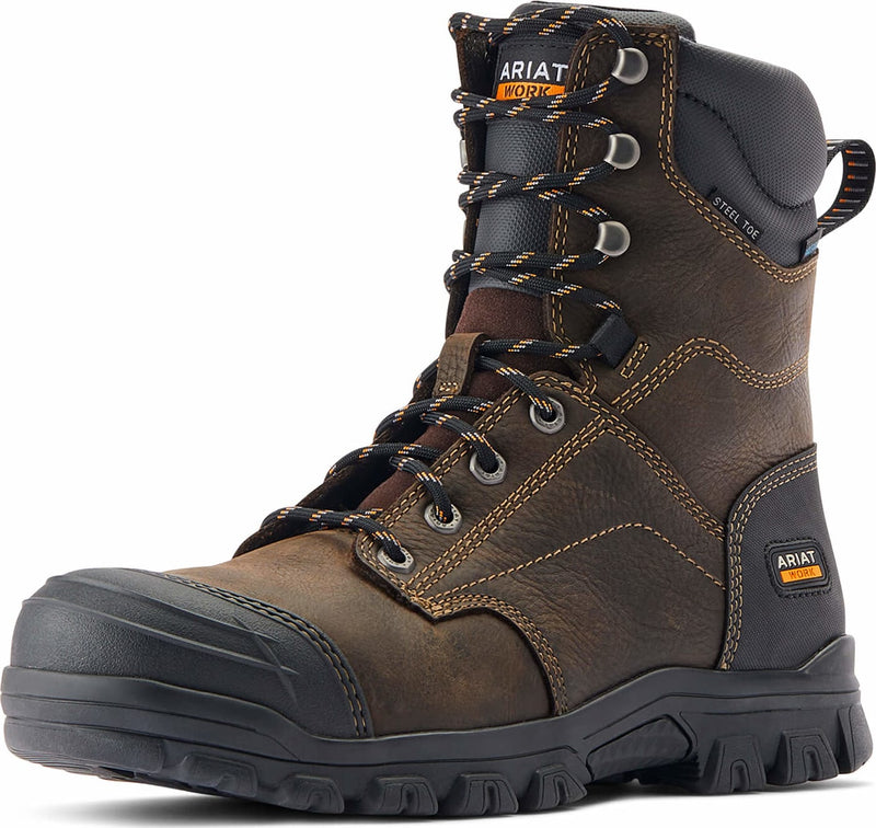 ARIAT Men's Treadfast 8 Inch Waterproof Steel Toe Work Boot 10042496