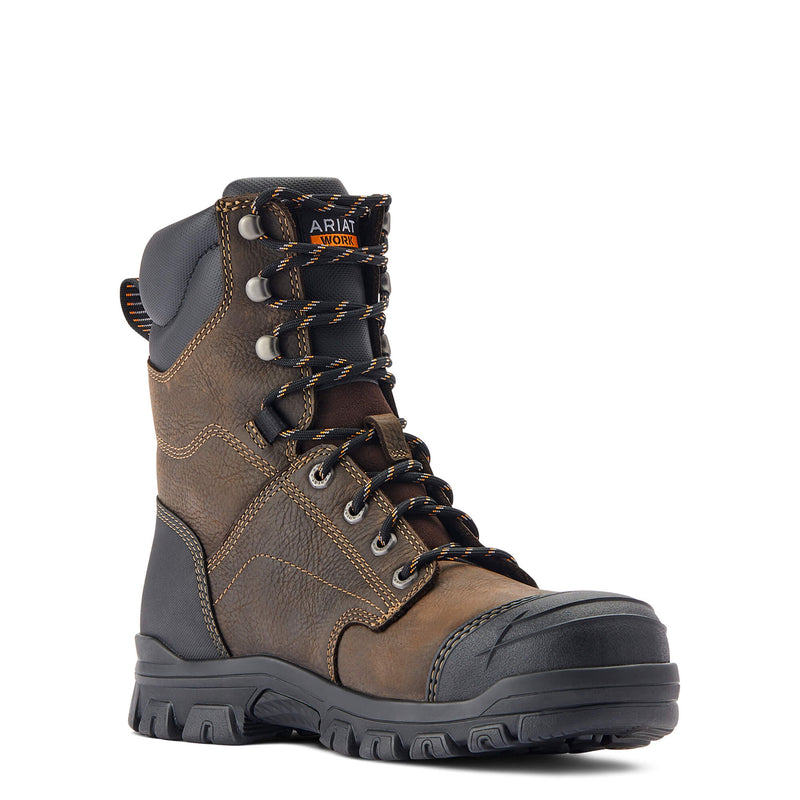 ARIAT Men's Treadfast 8 Inch Waterproof Steel Toe Work Boot 10042496