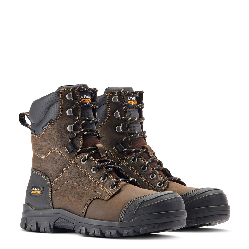 ARIAT Men's Treadfast 8 Inch Waterproof Steel Toe Work Boot 10042496