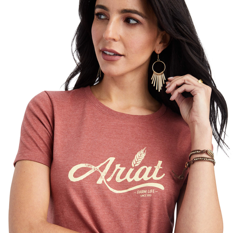 ARIAT Women's Wheat Script SS T-Shirt 10042721