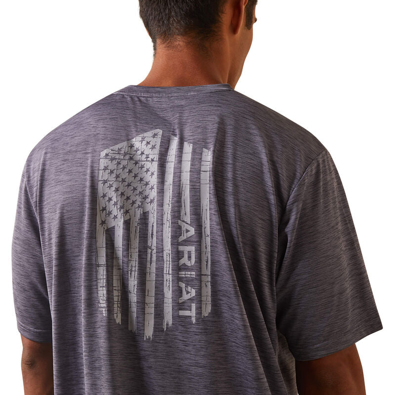 ARIAT Men Charger Vertical Flag Tee 10043340