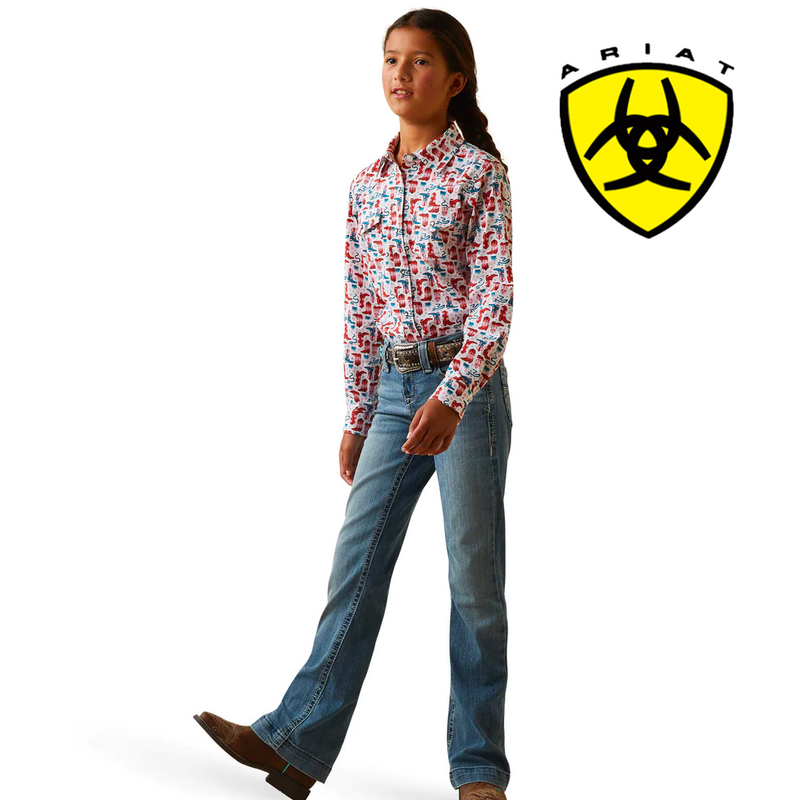ARIAT Kid's Blazin' Boots Shirt 10043628