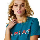 Camiseta de manga corta con logo Kickin de bota real para mujer de ARIAT 10043632 