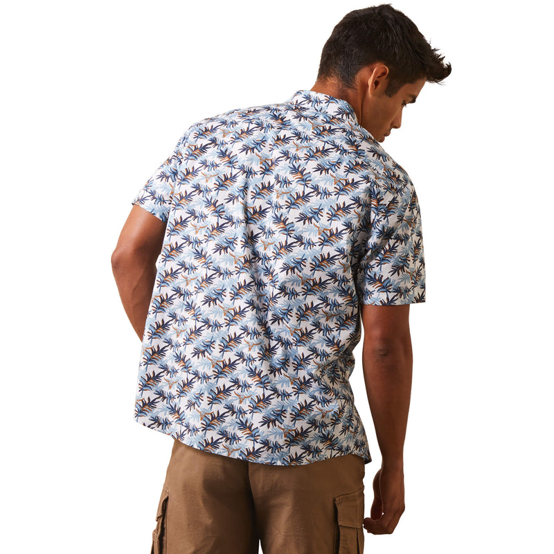 ARIAT Men's Palm Waves Stretch Modern Fit Shirt 10043706