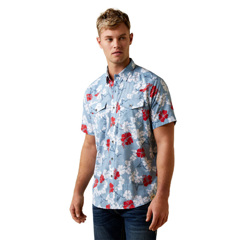 ARIAT Men's Venttek Western Aloha Fitted Shirt 10044015