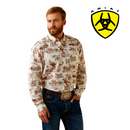 ARIAT Men's Wrinkle Resist Paniolo Western Aloha Stretch Classic Fit Shirt 10044020