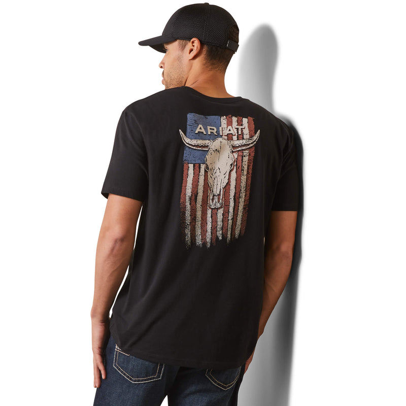 ARIAT Men's Ariat Steer Skull Flag T-Shirt 10044770