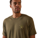 Camiseta ARIAT con estampado de camuflaje tonal para hombre 10044779 