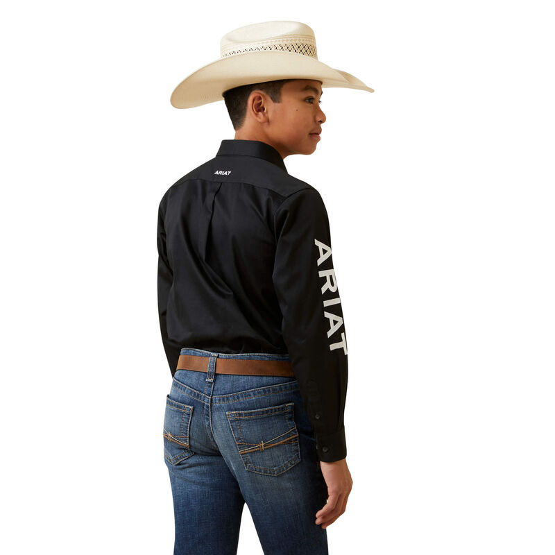 ARIAT Boy's Team logo Twill LS Shirt 10045426