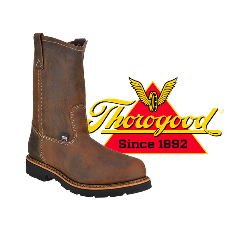 THOROGOOD Men's American Heritage 11 Inch Wellington Trail Crazyhorse Safety Toe 804-3310