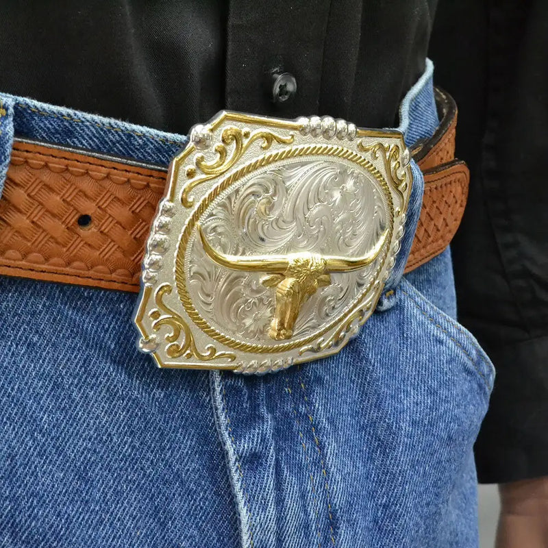 Two-Tone Cowboy Cameo With Longhorn 25815-767