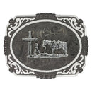 MONTANA SILBVERSMITH Mens' Gunmetal Cameo Filigree With Cowboy 25815SB-731