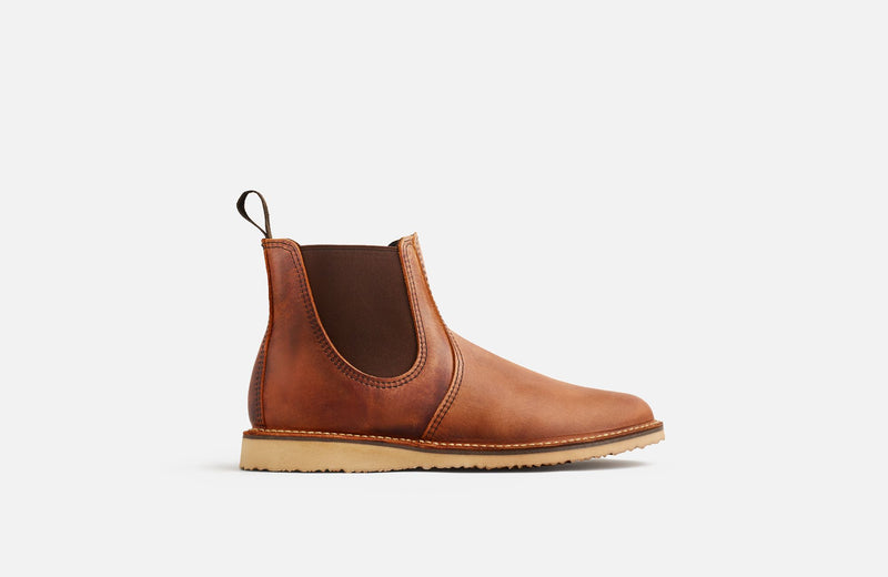 RED WING Men's Weekender Chelsea Boot In Copper Rough & Tough Leather 3311