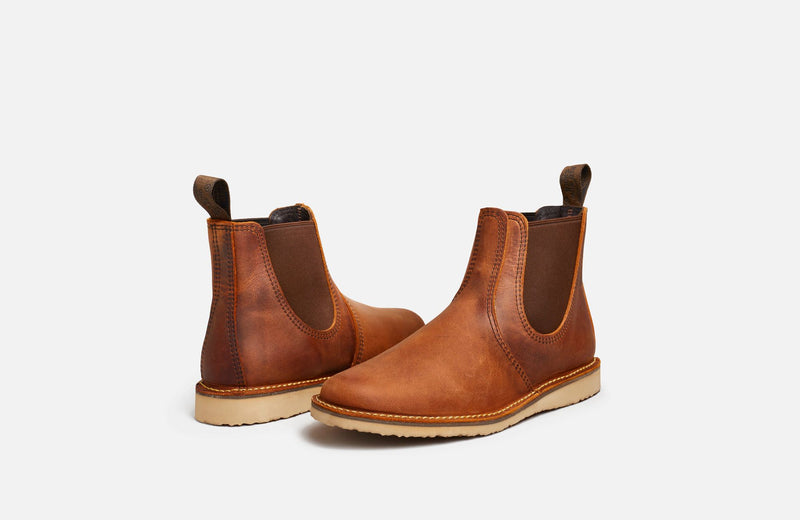 RED WING Men's Weekender Chelsea Boot In Copper Rough & Tough Leather 3311