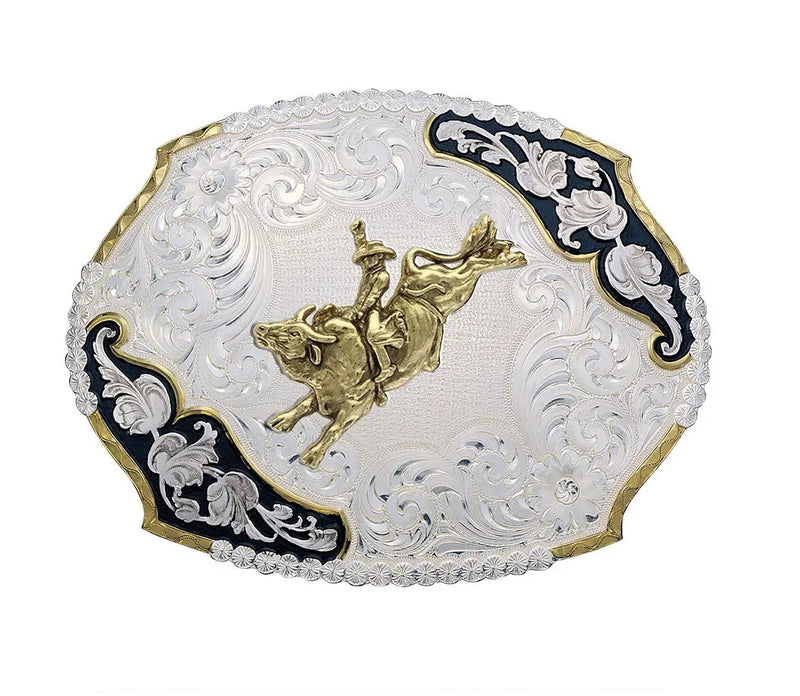 MONTANA SILVERSMITH Western Belt Buckle With Bull Rider 3810-528-BK