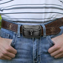 MONTANA SILVERSMITH Men's River Rock Longhorn Steer Head 40010NBB-767H