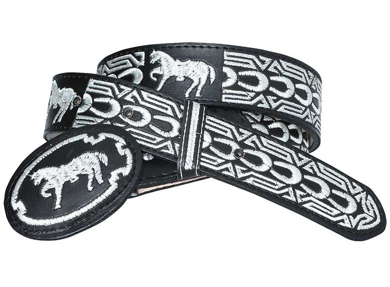 EL SENOR DE LOS CIELOS Men's Western Embroidered Belt 41693