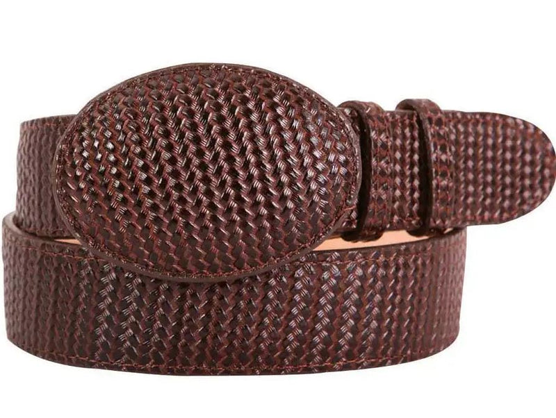 EL GENERAL Men's Western Cigar Print Belt 41898