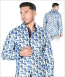 Camisa casual de hombre manga larga 43440