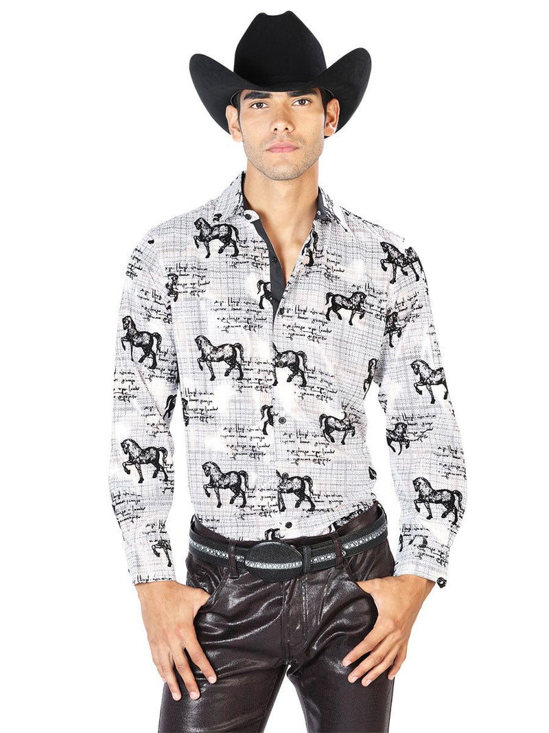 SENOR DE LOS CIELOS Men's Casual Shirt L/S Western 43593