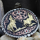 MONTANA Silversmith Men's Tri Color Team Roper Buckle
