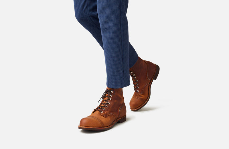 RED WING Men's Iron Ranger 6 inch botin Copper Rough & Tough Leather 08085