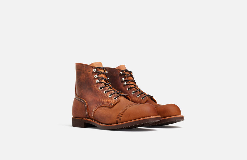 RED WING Men's Iron Ranger 6 inch botin Copper Rough & Tough Leather 08085