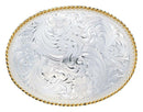 MONTANA SILVERSMITH Silver Engraved Oval Buckle 840