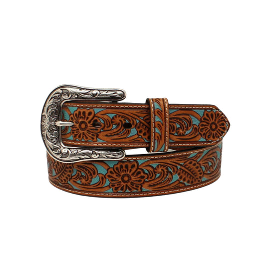Cinturón ARIAT para mujer con superposición floral de 1 1/2 A1534108