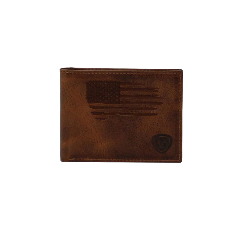 ARIAT Bifold Distressed Stitch USA Flag A3545602