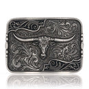 MONTANA SILVERSMITH Men's Antiqued Longhorn Buckle A828