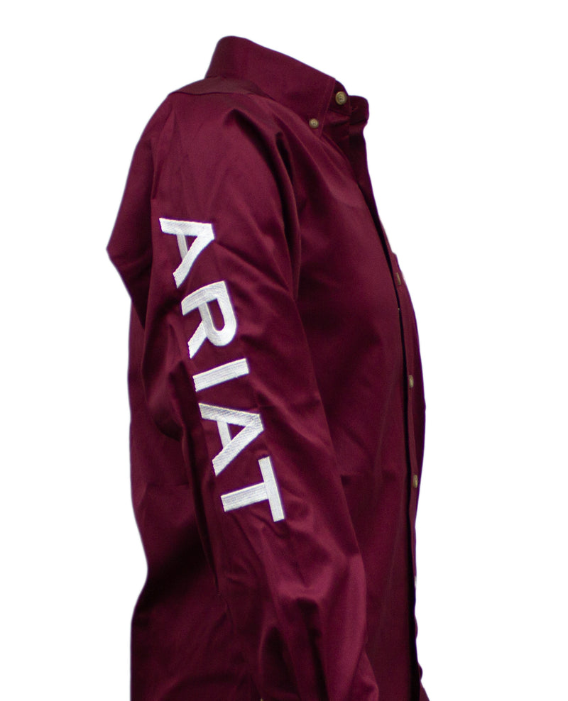 ARIAT Men's Team Logo Twill Fitted LS Shirt 10034233