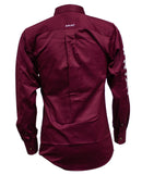 Camisa de manga larga ajustada de sarga con logotipo del equipo ARIAT para hombre 10034233