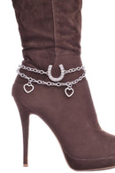 Cadena para botas de herradura con tachuelas de diamantes de imitación para mujer BA315