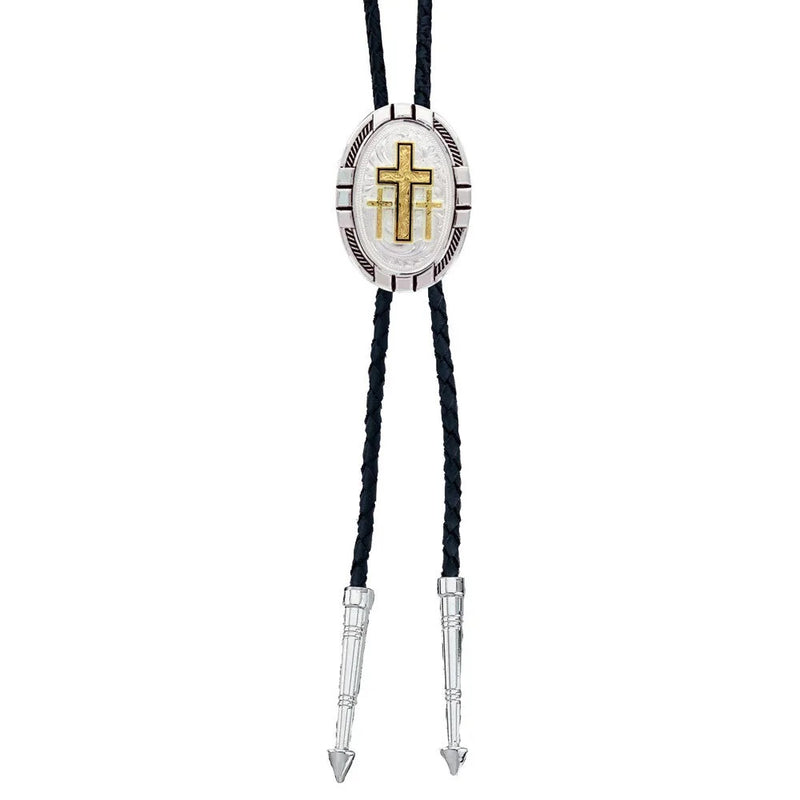 MONTANA SILVERSMITH Men's Triple Cross Figure Bolo Tie BT26-855