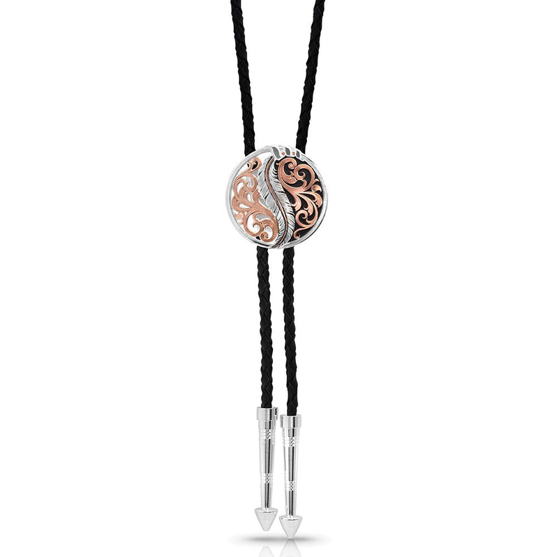 MONTANA SILVERSMITH Men's Wind Dancer Feather Bolo Tie BT4222RG