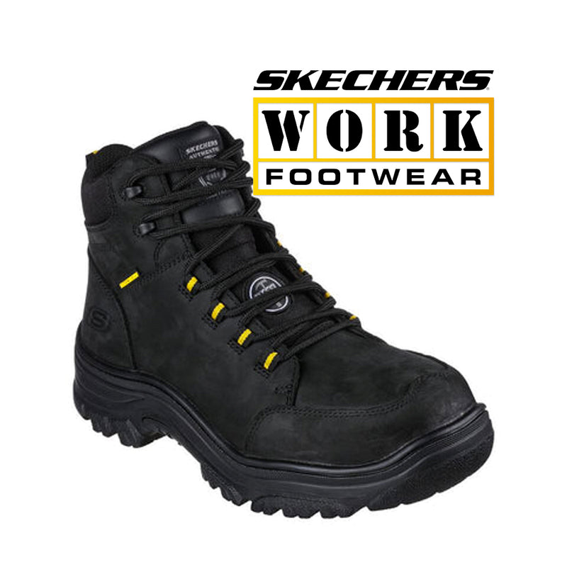 SKECHERS Men's Work Burgin-Benafick 5 Inch Steel Toe Waterproof 200123