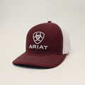 ARIAT Men's Embroidery White Mesh Hat Cap A300012609