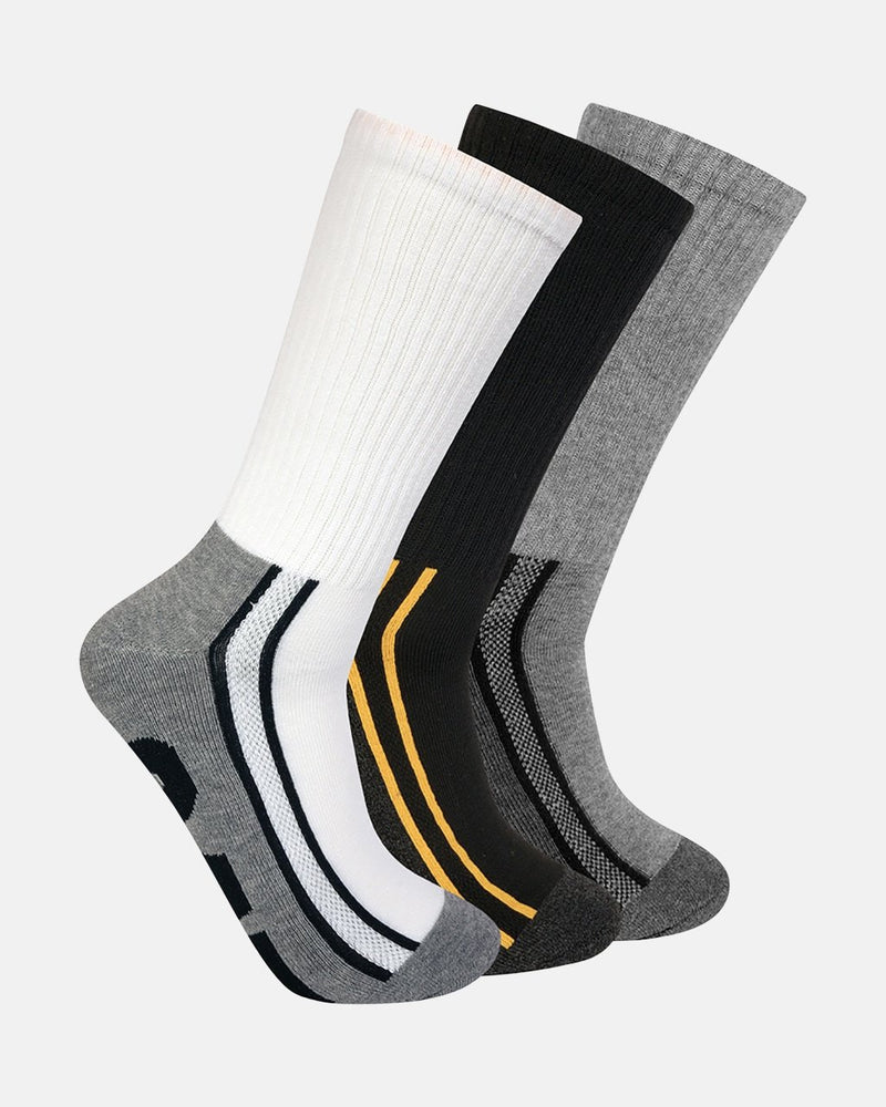 CATERPILLAR Men's Half Cushion Crew Socks (3 Pack) CT346706TA