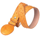 EL GENERAL Men's Imitation Ostrich Print Western Belt 702