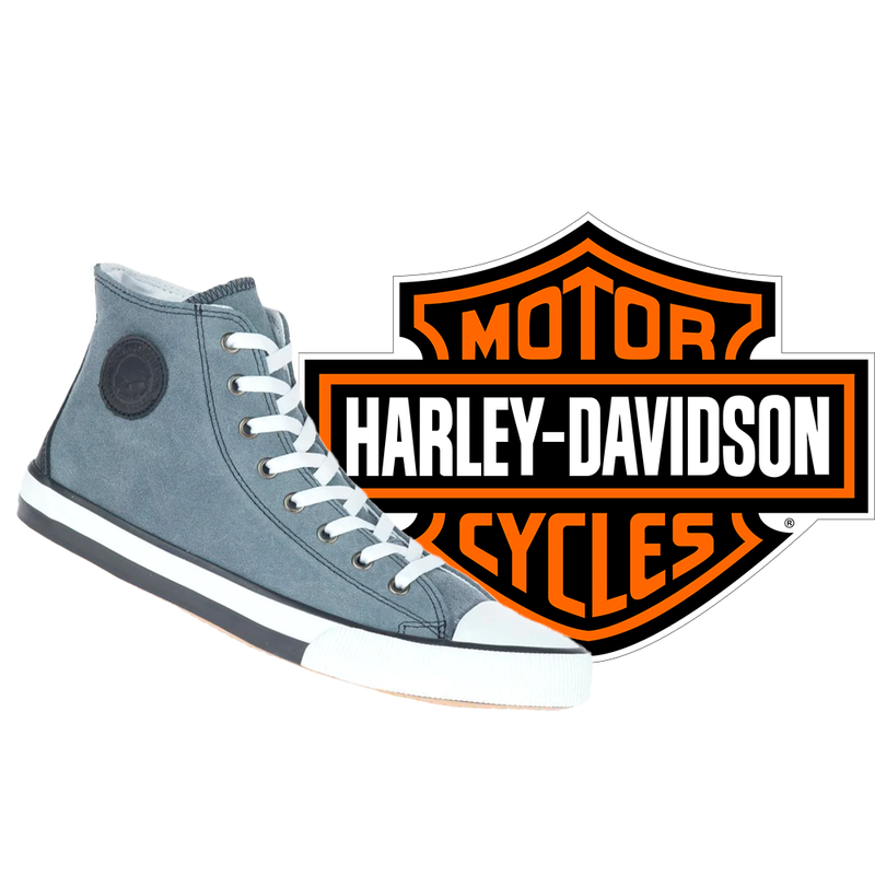 HARLEY DAVIDSON Men's Filkens Blue Leather Sneakers D93674