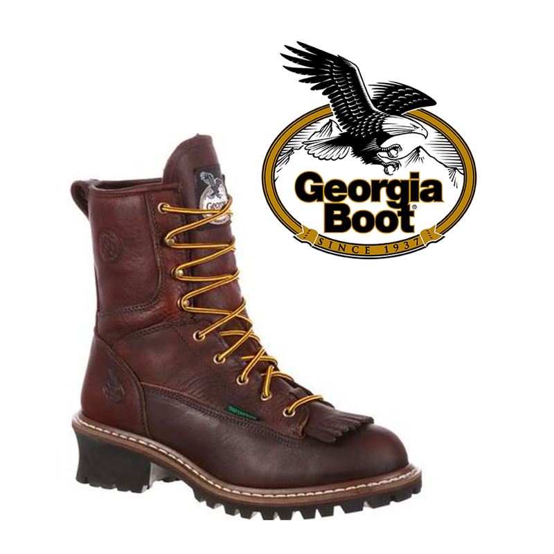 GEORGIA BOOT Men's Logger 8 Inch Steel Toe Waterproof G7313
