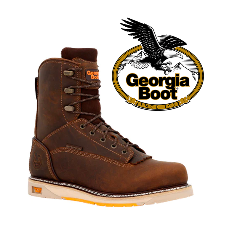 GEORGIA BOOT Men's Georgia Boot AMP LT Wedge 8 Inch Waterproof Work Boot GB00593