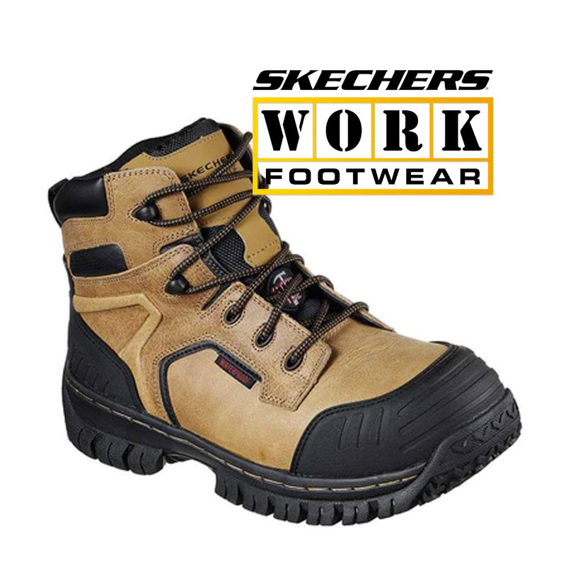 SKECHERS Men's Work Hartan Onkin Waterproof Steel Toe 77121