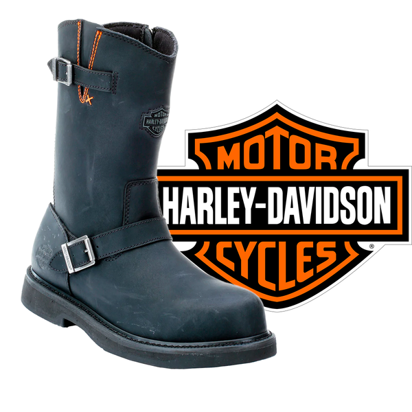 Harley Davidson Leather Steel Toe Boots & Buckle Detail Size: 12 (Men) [D319] Harley-Davidson® Chad #D95055 Men main image 4